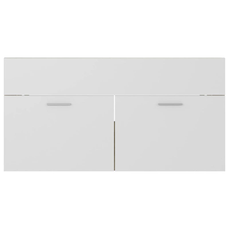 Servantskap hvit og sonoma eik 90x38,5x46 cm sponplate