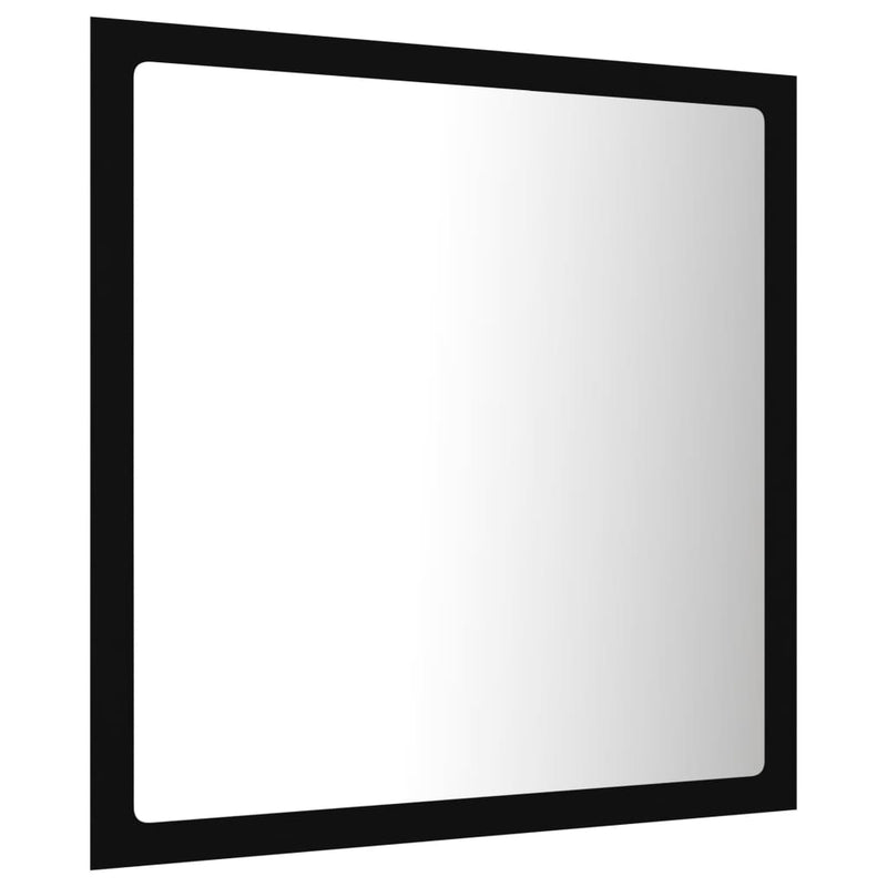 LED Badespeil 40x8,5x37 cm sponplate svart