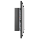 Baderomsspeil LED 80x8,5x37 cm sponplate høyglans grå