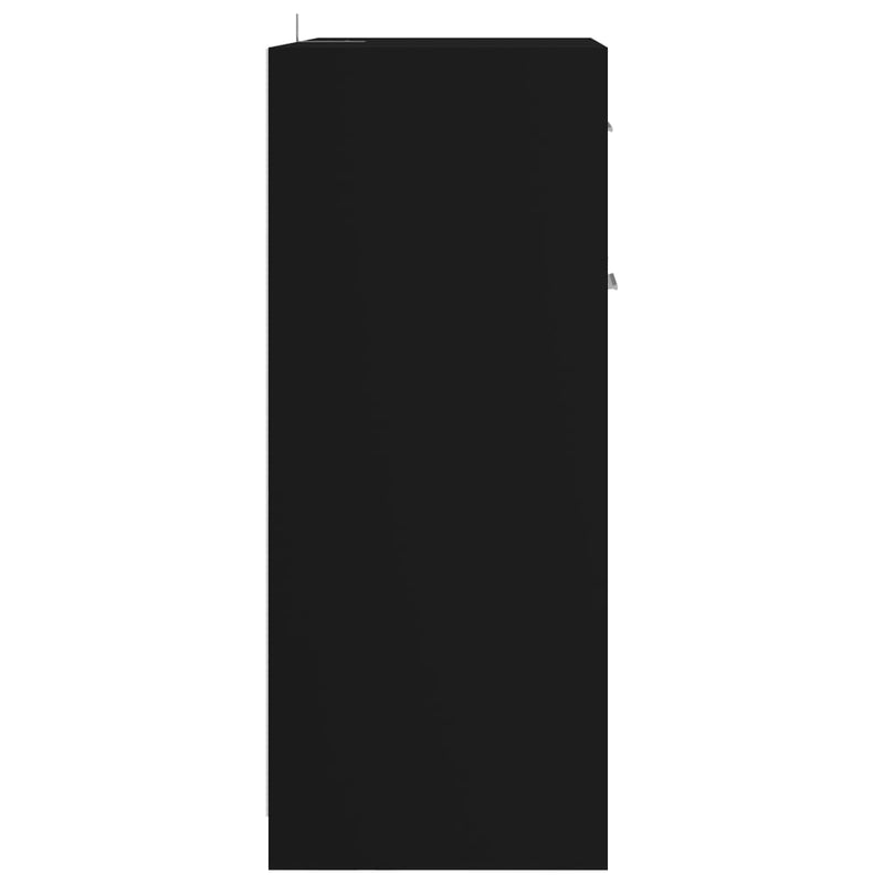 Baderomsskap svart 60x33x80 cm sponplate