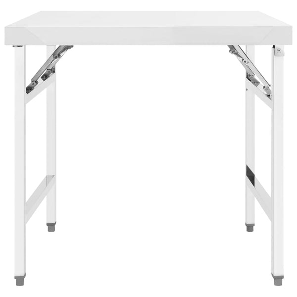Sammenleggbart arbeidsbord kjøkken 85x60x80 cm rustfritt stål