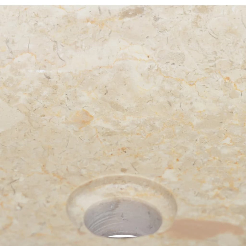 Vask 50x35x10 cm marmor kremhvit