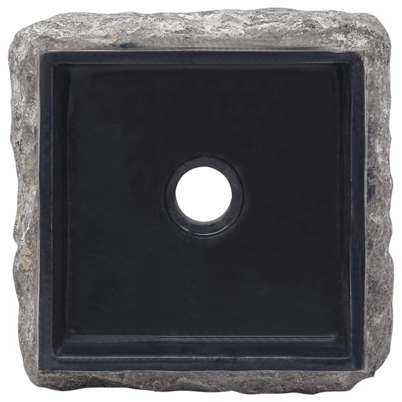 Vask 30x30x13 cm marmor svart
