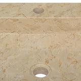 Vask 40x40x12 cm marmor kremhvit