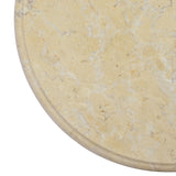 Bordplate kremhvit Ø40x2,5 cm marmor