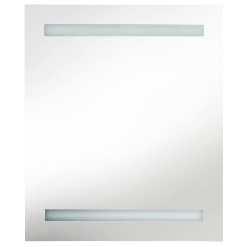 LED-speilskap til bad antrasitt 50x14x60 cm