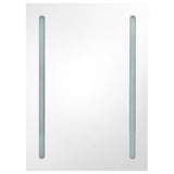 LED-speilskap til bad blank hvit 50x13x70 cm