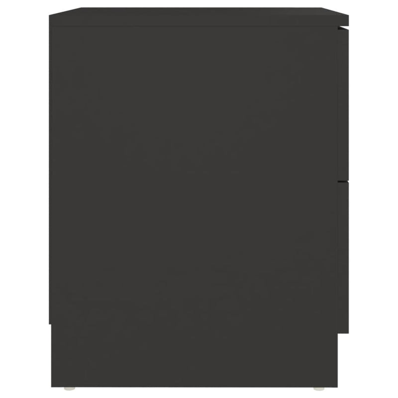 Nattbord svart 40x40x50 cm sponplate