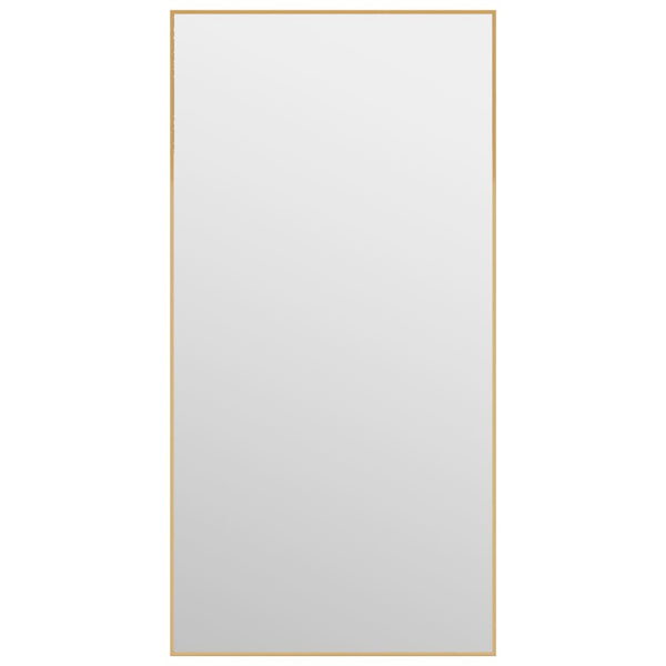 Dørspeil gull 40x80 cm glass og aluminium