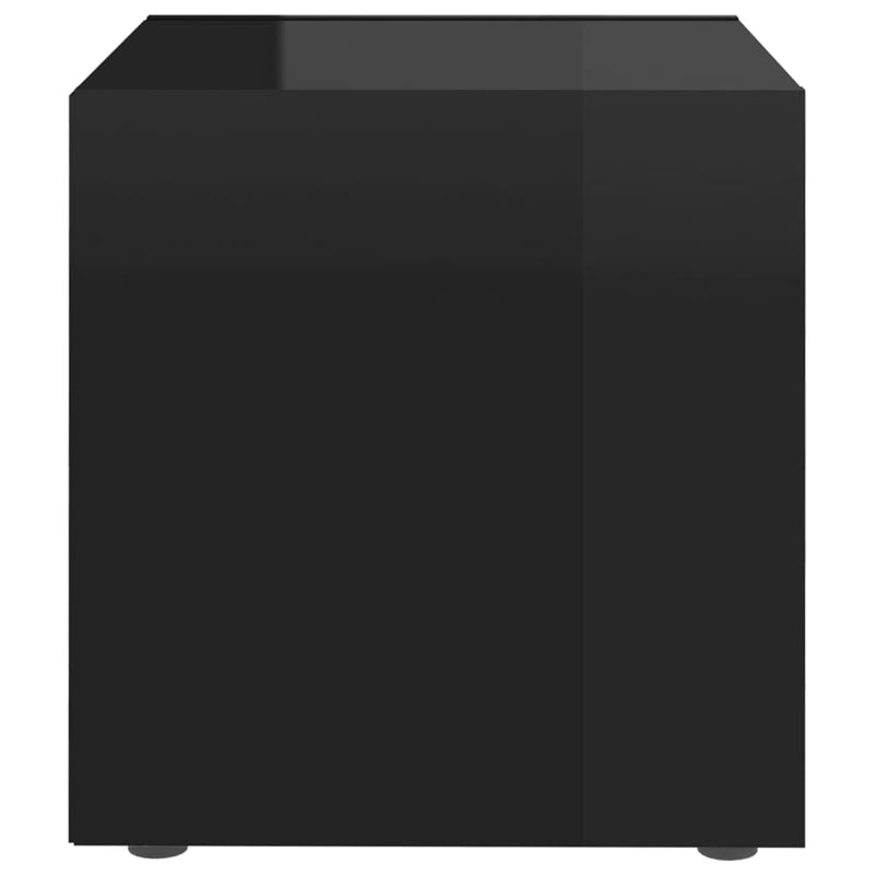TV-benk høyglans svart 37x35x37 cm sponplate