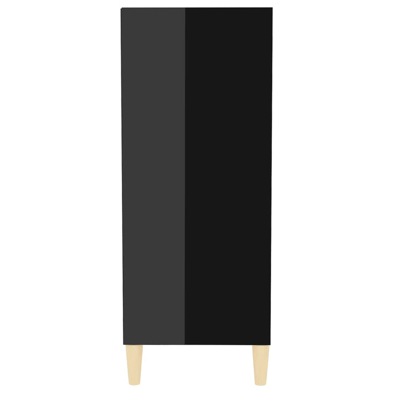 Skjenk høyglans svart 57x35x90 cm sponplate