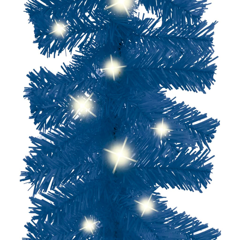 Julekrans med LED-lys 5 m blå
