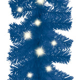 Julekrans med LED-lys 10 m blå