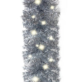 Julekrans med LED-lys 20 m sølv