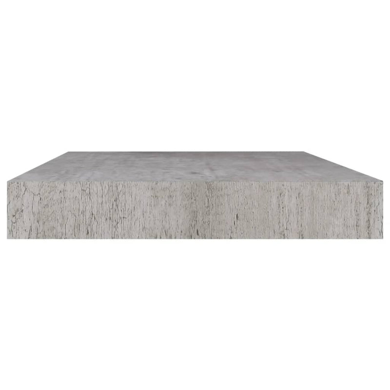 Flytende vegghyller 4 stk betonggrå 40x23x3,8 cm MDF