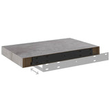 Flytende vegghyller 4 stk betonggrå 40x23x3,8 cm MDF