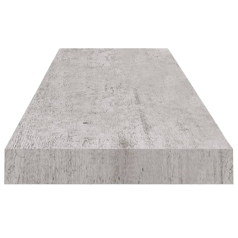 Flytende vegghylle betonggrå 90x23,5x3,8 cm MDF