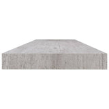 Flytende vegghylle betonggrå 120x23,5x3,8 cm MDF