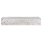 Veggmonterte skuffehyller 2 stk betonggrå 60x23,5x10 cm MDF