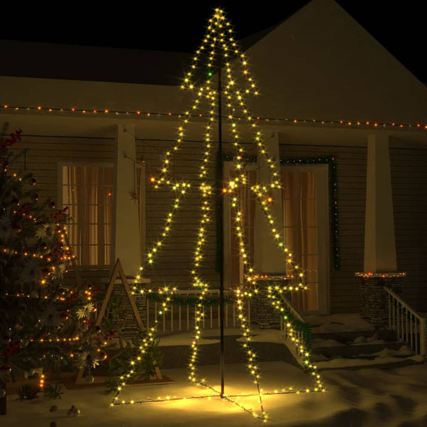 Juletre kjegle 360 LED innendørs og utendørs 143x250 cm