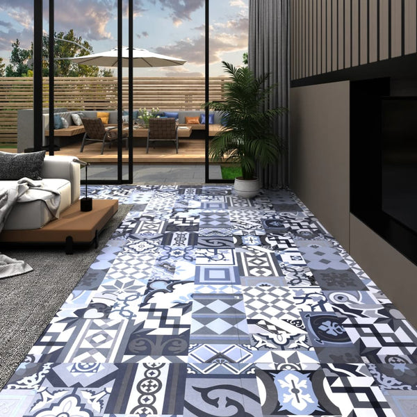 Selvklebende gulvplanker 20 stk PVC 1,86 m² farget mønster