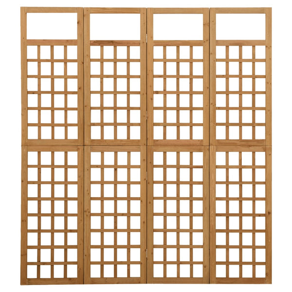 Romdeler/espalier 4 paneler heltre gran 161x180 cm