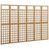 Romdeler/espalier 6 paneler heltre gran 242,5x180 cm