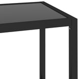 Konsollbord svart og gjennomsiktig 100x36x168 cm herdet glass