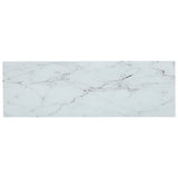 Konsollbord hvit marmor og gjennomsiktig 100x36x168 cm glass
