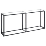 Konsollbord gjennomsiktig 180x35x75,5 cm herdet glass