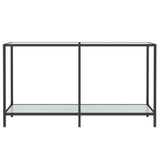 Konsollbord hvit 140x35x75,5 cm herdet glass