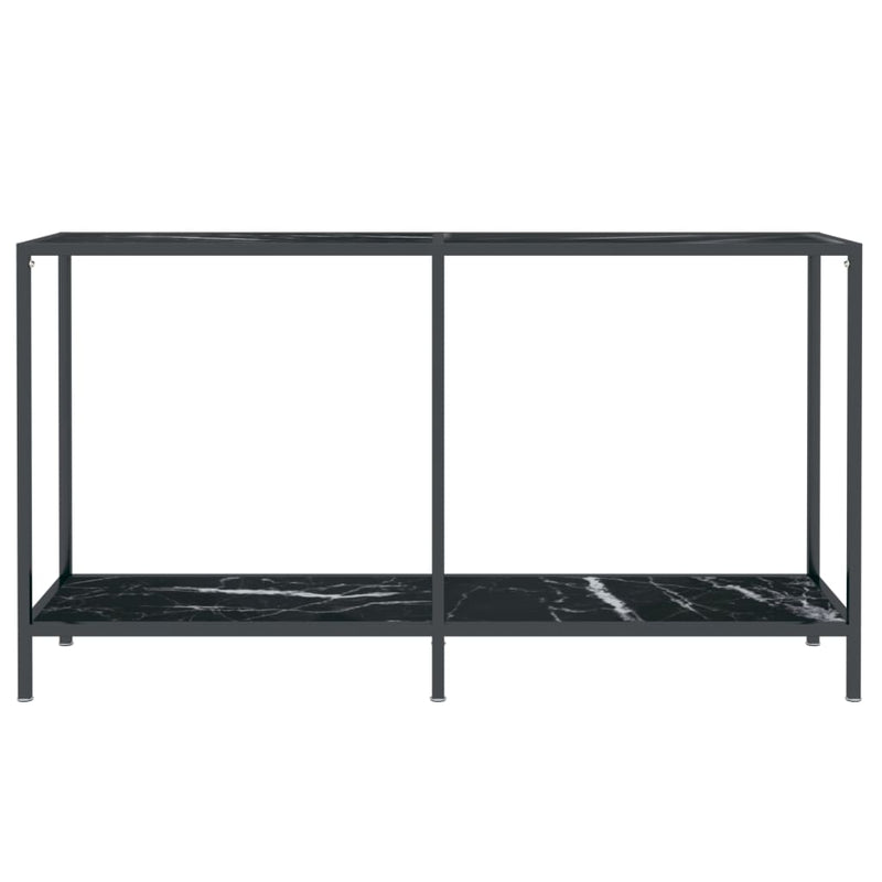 Konsollbord svart 140x35x75,5 cm herdet glass