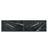 Konsollbord svart 140x35x75,5 cm herdet glass