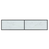 Konsollbord hvit 160x35x75,5 cm herdet glass