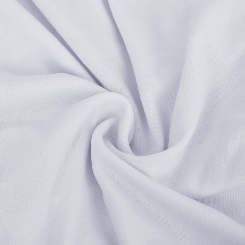 4-seters sofaovertrekk polyester hvit