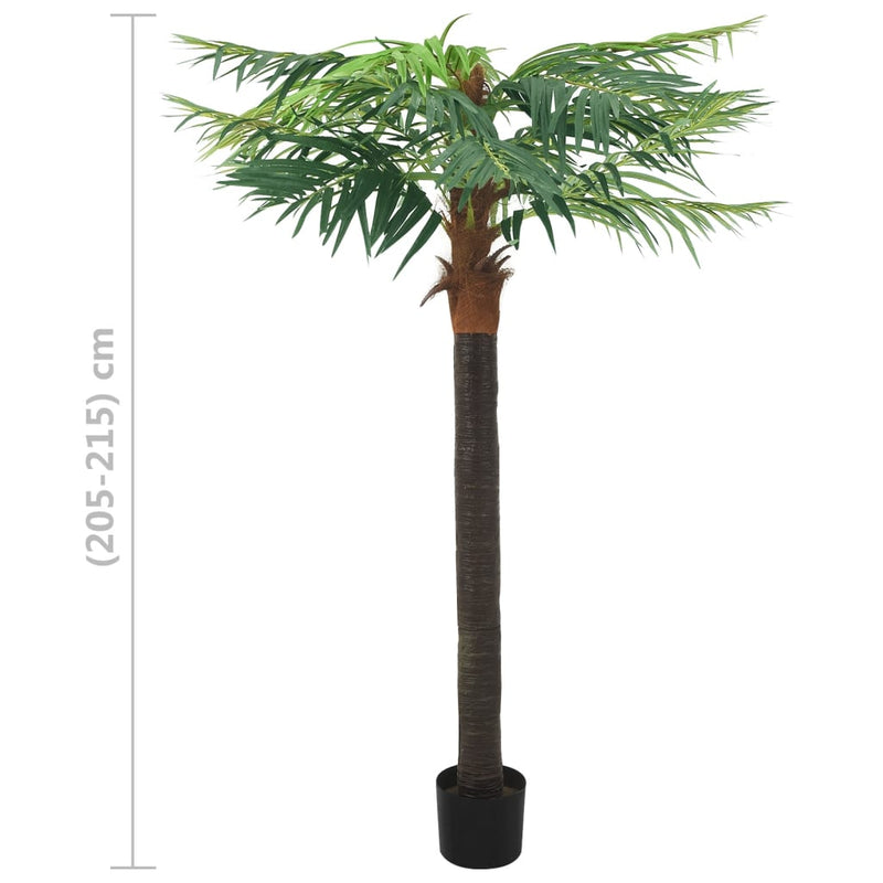 Kunstig palmetre med potte 215 cm grønn