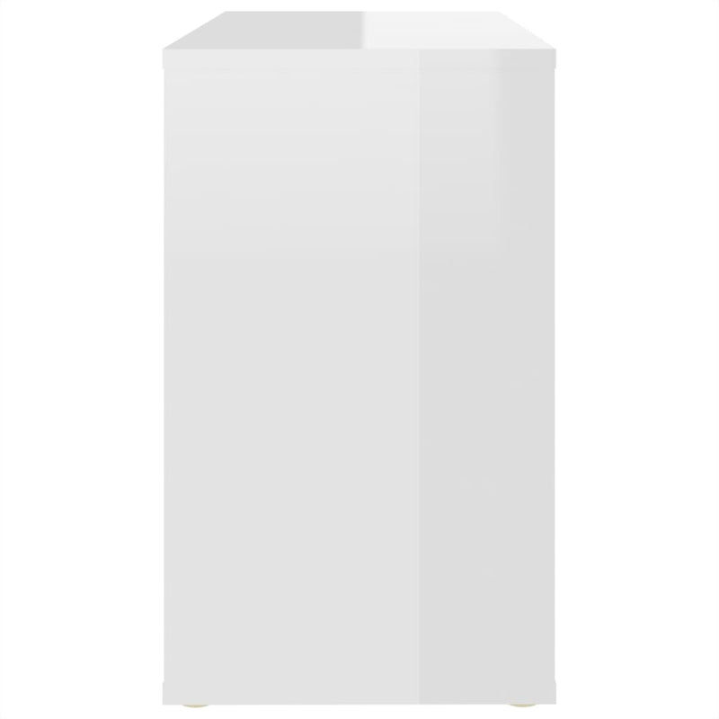 Sideskap høyglans hvit 60x30x50 cm sponplate