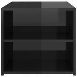Sidebord høyglans svart 50x50x45 cm sponplate