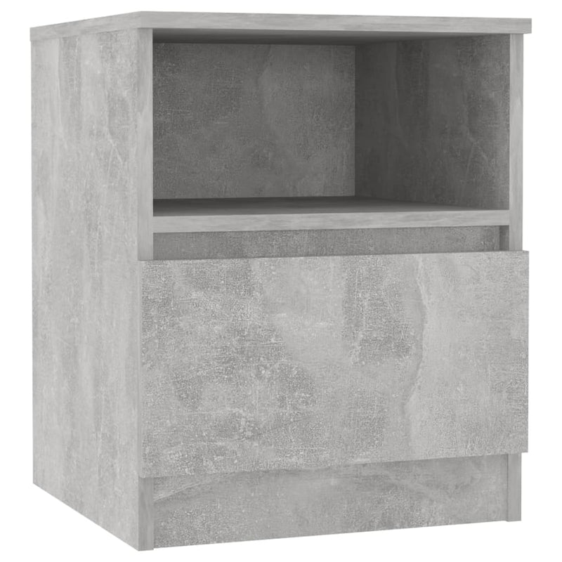 Nattbord 2 stk betonggrå 40x40x50 cm sponplate