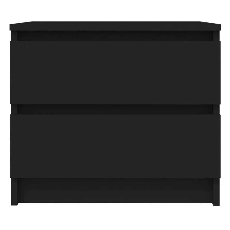 Nattbord svart 50x39x43,5 cm sponplate