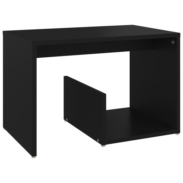 Sidebord svart 59x36x38 cm sponplate