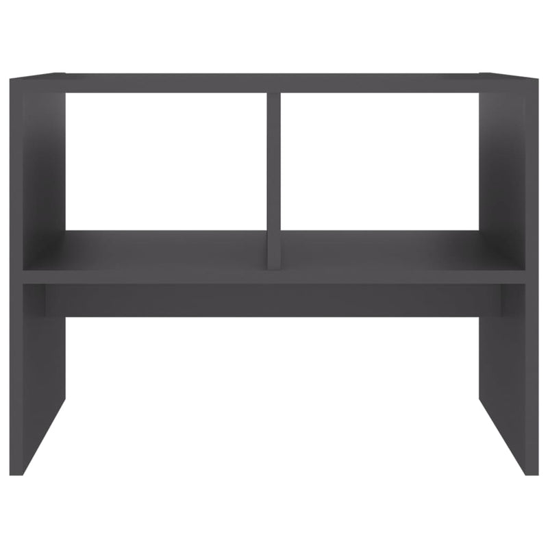Sidebord grå 60x40x45 cm sponplate