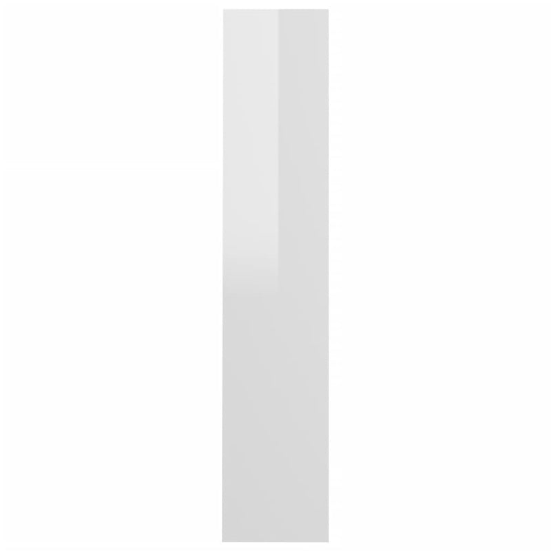 Veggskoskap 2 stk høyglans hvit 60x18x90 cm sponplate