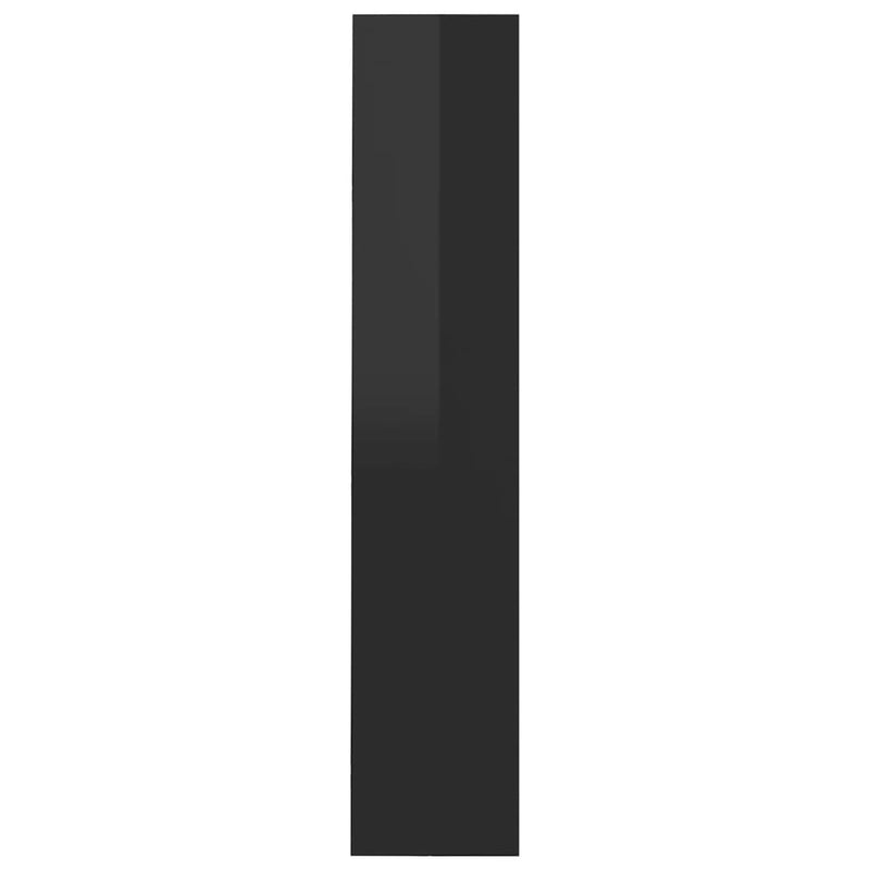 Veggskoskap høyglans svart 60x18x90 cm sponplater