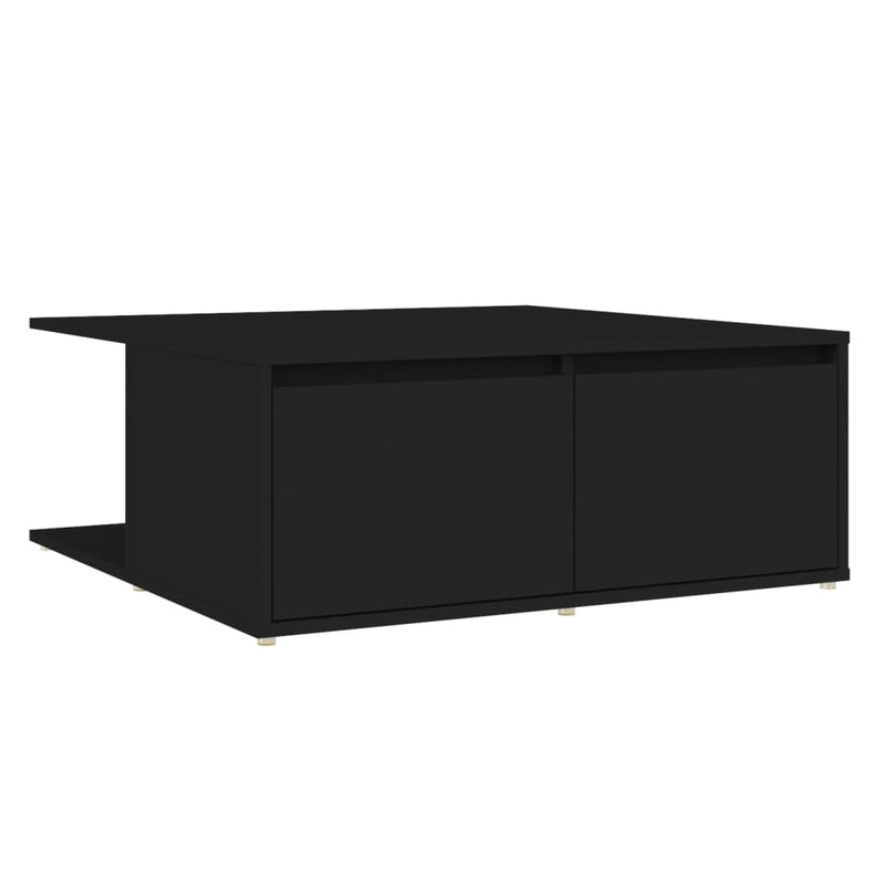 Salongbord svart 80x80x31 cm sponplate