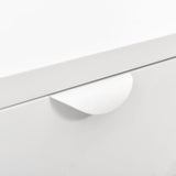 Nattbord hvit 40x30x54,5 cm stål og glass