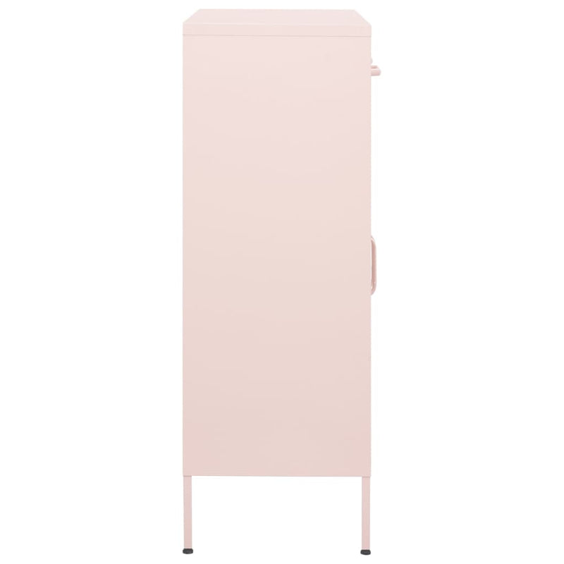 Oppbevaringsskap rosa 80x35x101,5 cm stål