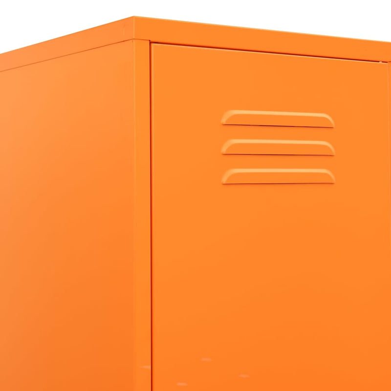 Oppbevaringsskap oransje 35x46x180 cm stål