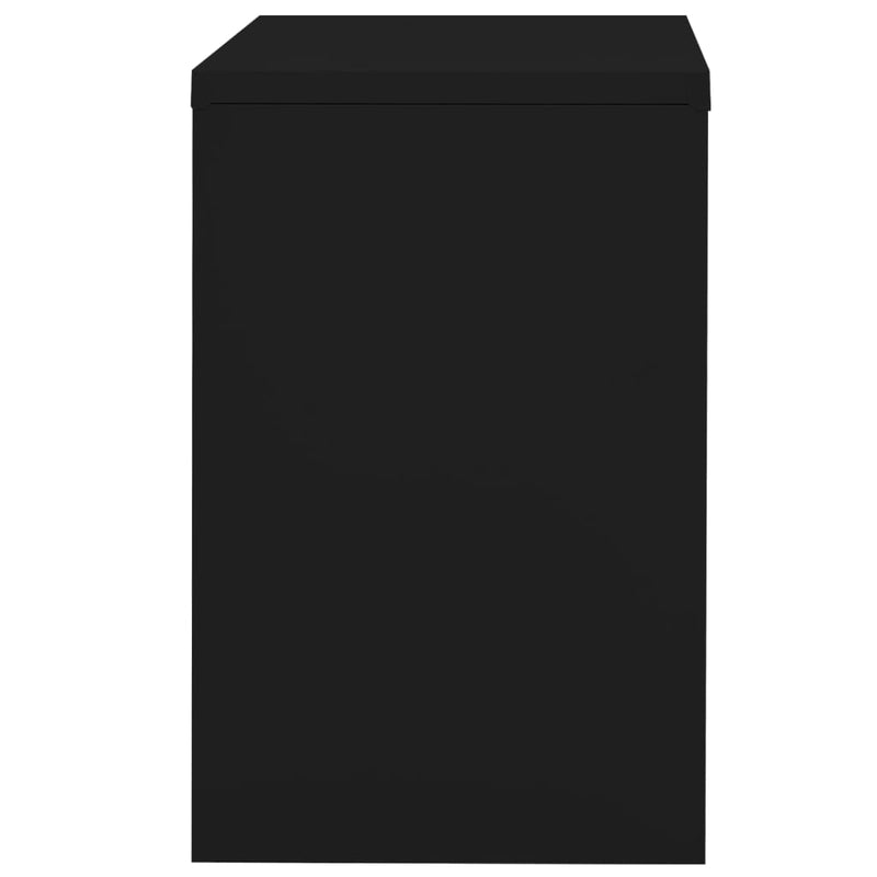 Arkivskap 90x46x72,5 cm stål svart
