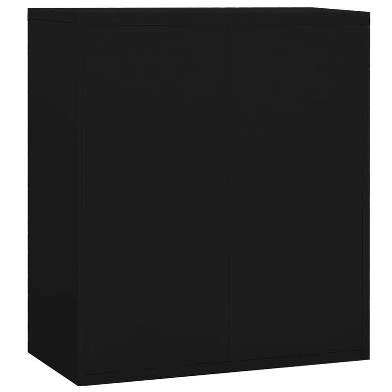 Arkivskap 90x46x103 cm stål svart